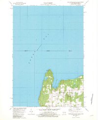 1982 Map of Washington Island NW, Door County, WI — High-Res | Pastmaps
